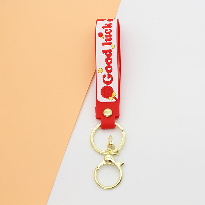 Unisex keychain with motivating lucky saying Bowlift