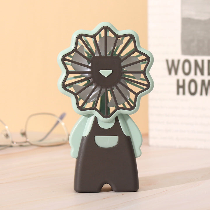Women creative mini handheld fan with floral pattern Bowlift