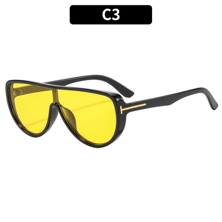 Elegant Oversized Fashion Shield Sunglasses