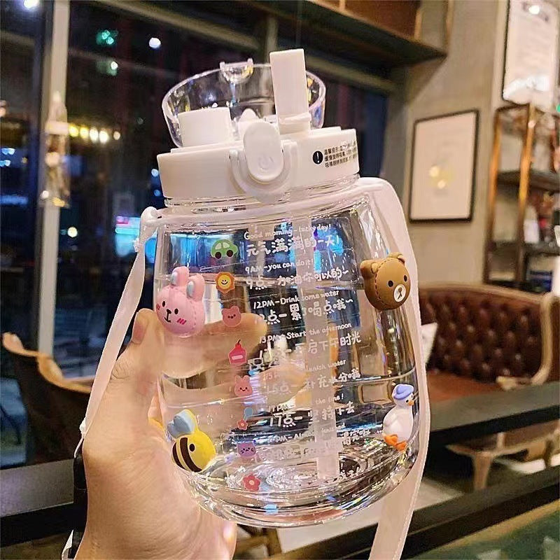 Ladies Playful Water Bottle with Animal Design Bowlift