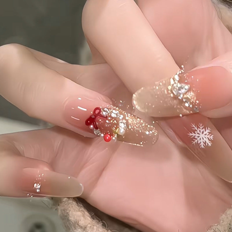Artificial nail set with festive design Bowlift