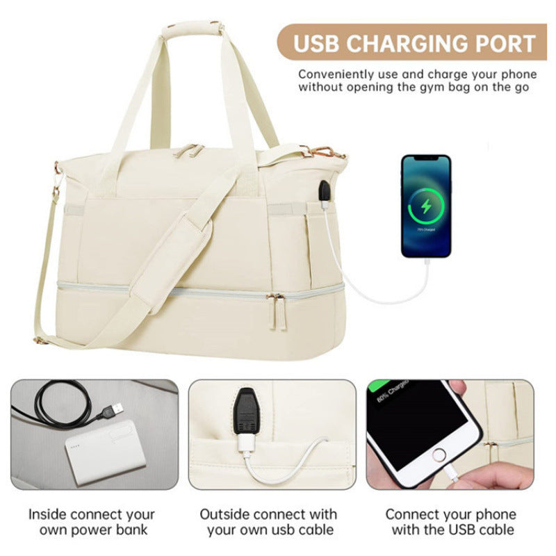 Multifunctional leisure bag with detachable shoulder strap Bowlift