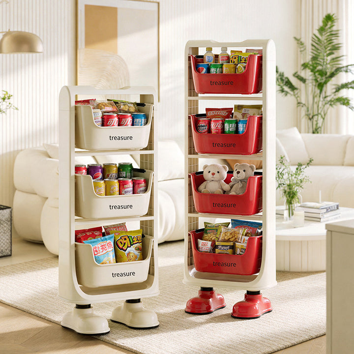 Multi-Tier Storage Organizer with Baskets Bowlift