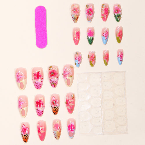 Ornate Floral 3D Nail Art Extensions Bowlift