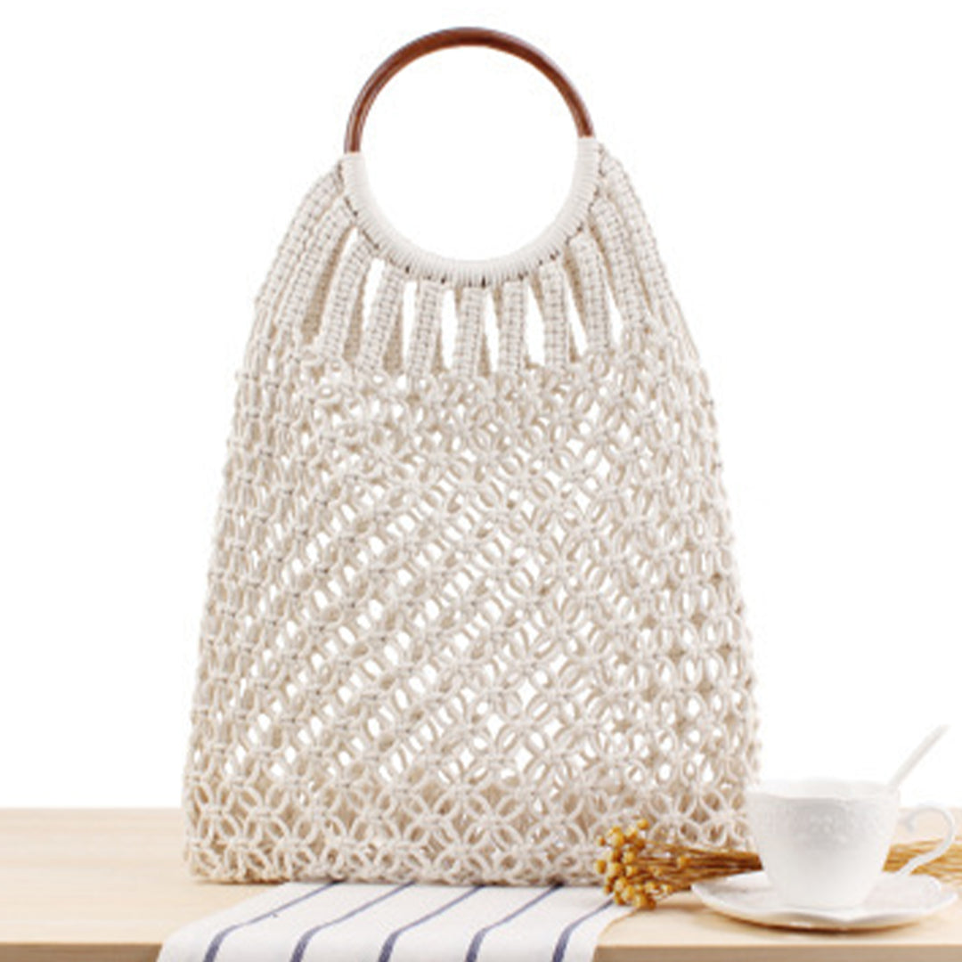 Tote bag with braided net design and practical inner bag Bowlift