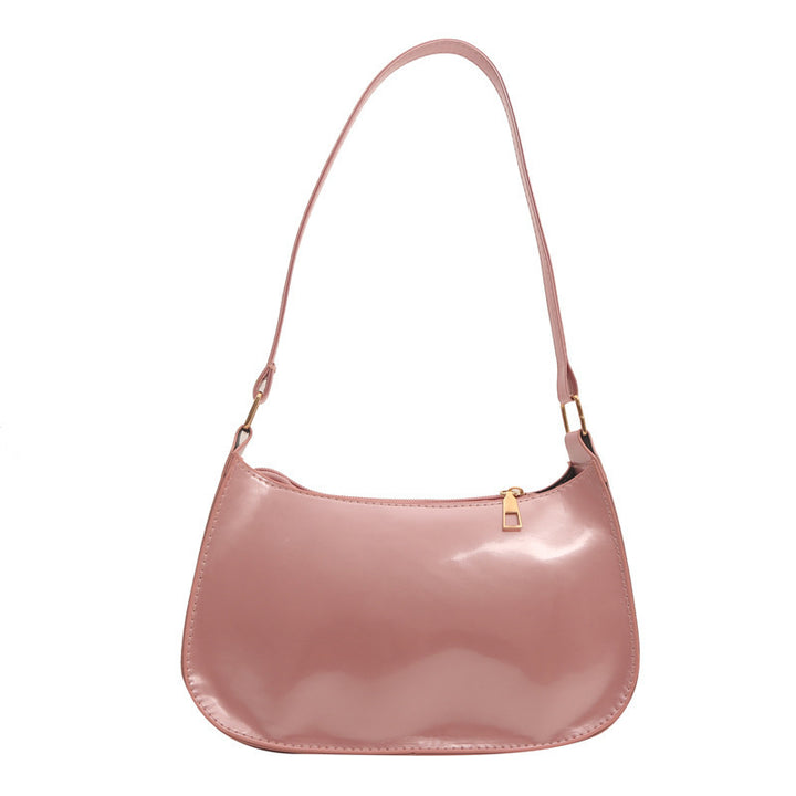 Chic Patent Leather Shoulder Bag Bowlift