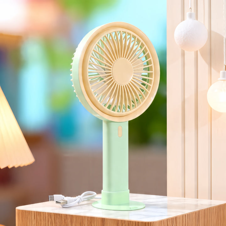 Women's Portable Table Fan with Flexible Tilt Mechanism and USB Connection Bowlift