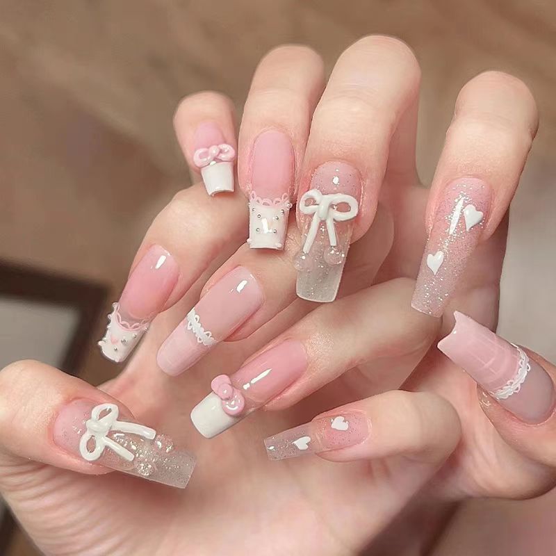 Decorative Press-On Nail Art Set Bowlift