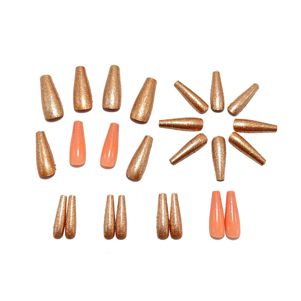 Glamorous artificial nails with sparkling glitter and high-gloss finish Bowlift
