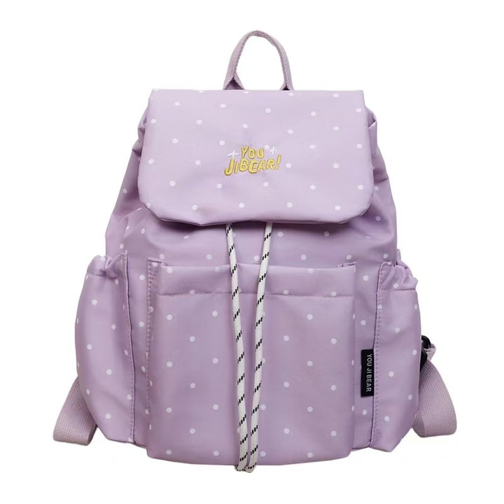 Polka Dot Textured Backpack Bowlift