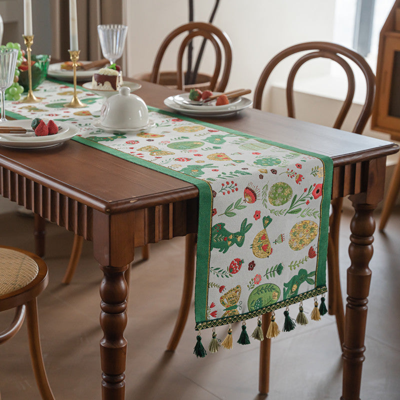 Decorative Tasseled Table Runner