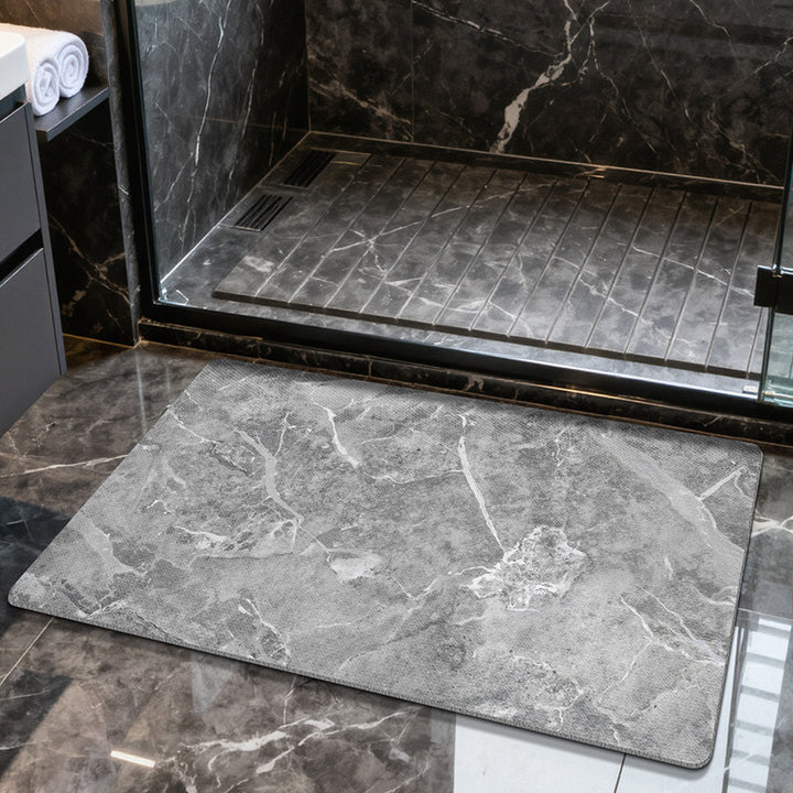 Marble Texture Bathroom Mat Bowlift