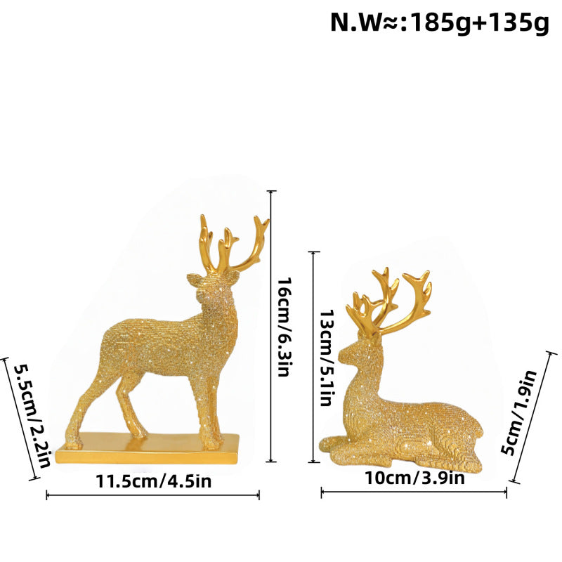 Glittering Reindeer Decorative Figure Bowlift