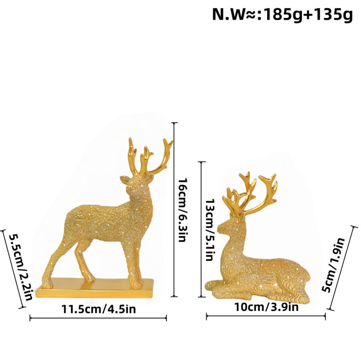 Glittering Reindeer Decorative Figure Bowlift