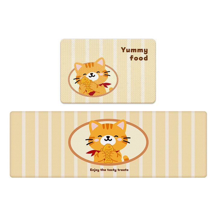 Playful Cartoon Kitchen Runner Mat Bowlift