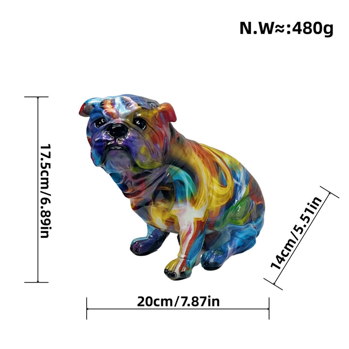 Colorful decorative figure of a dog in modern design Bowlift