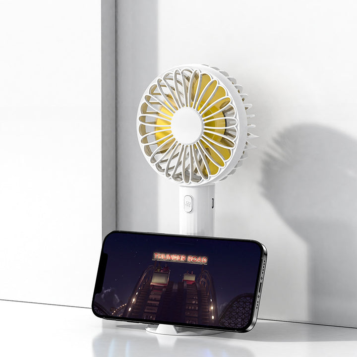 Portable table fan with USB charging and flexible adjustable tilt angle Bowlift