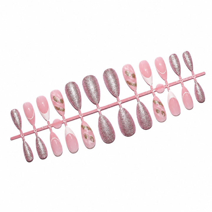 Premium Nail Art Set with Glitter and Flower Pattern Bowlift