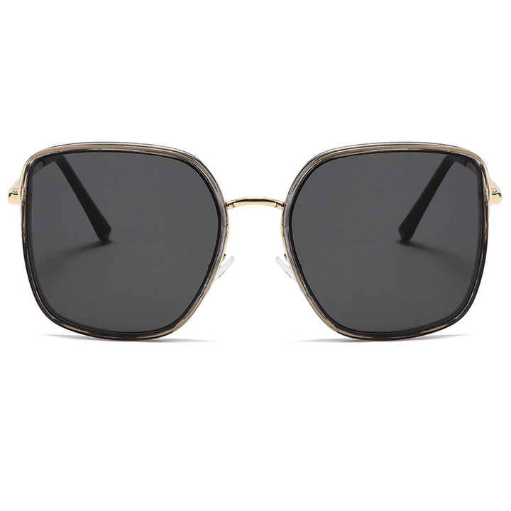 Ladies square sunglasses with luxurious metal frame and UV protection Bowlift