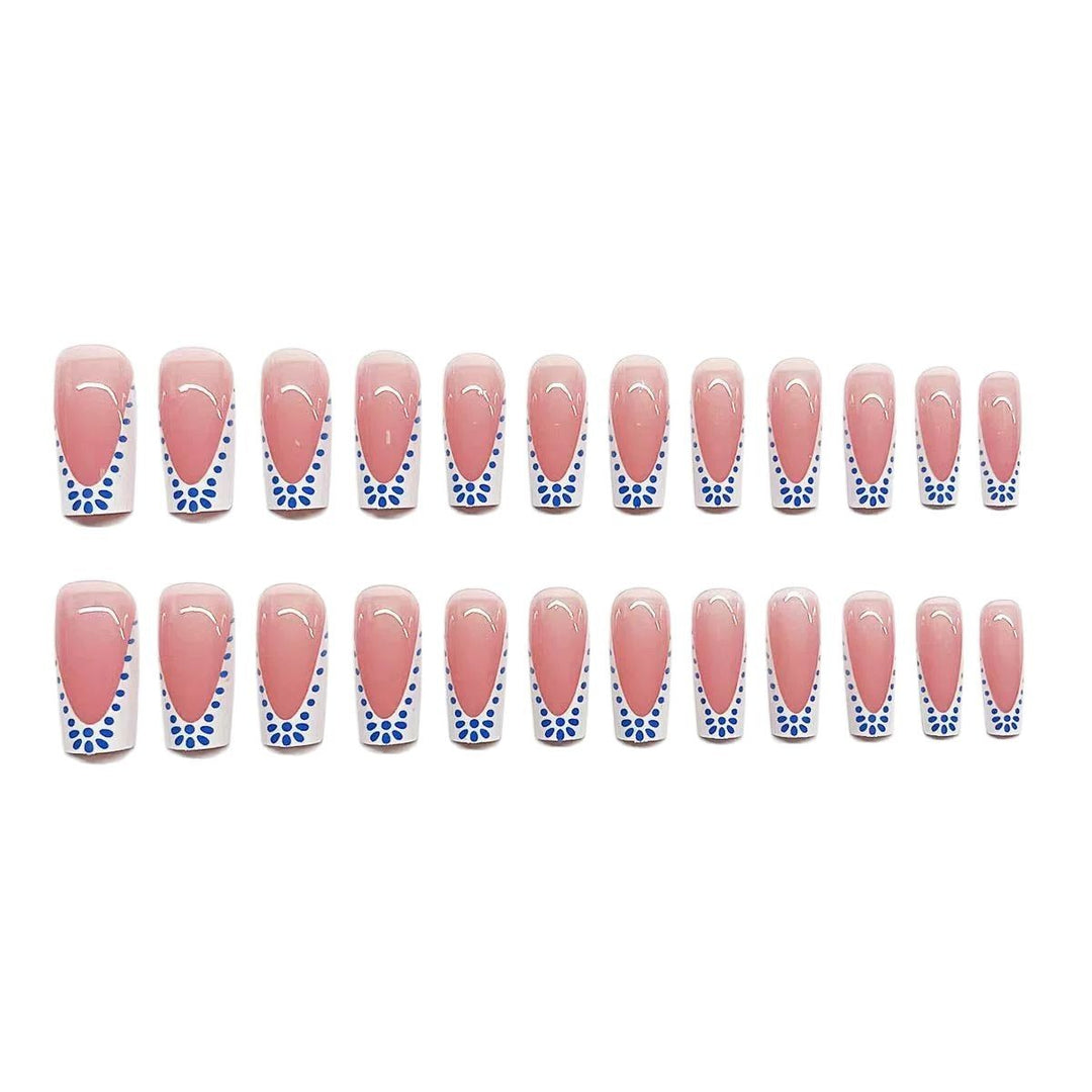 Artistic French Tip Nail Design Bowlift