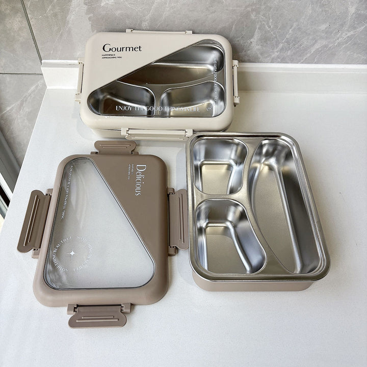 Multi-Compartment Durable Stainless Steel Food Storage