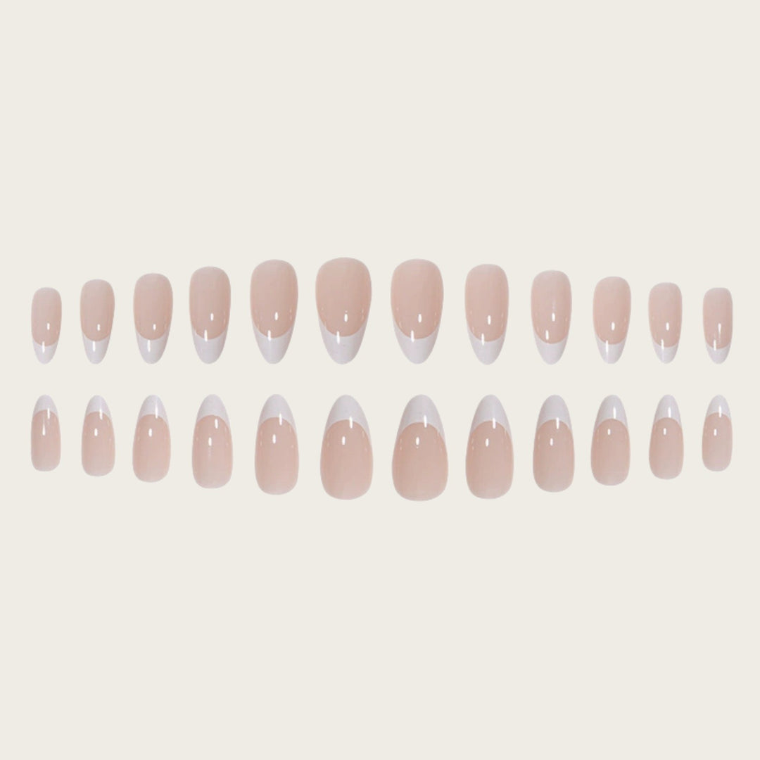 Premium French Tip Press-On Nails Bowlift