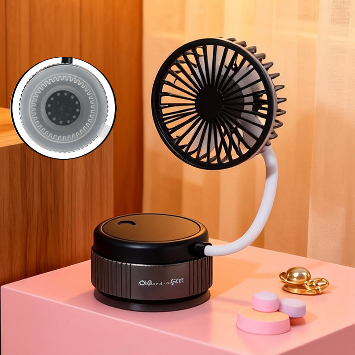 Ladies Portable Handheld Fan with Flexibly Adjustable Tilt Mechanism Bowlift