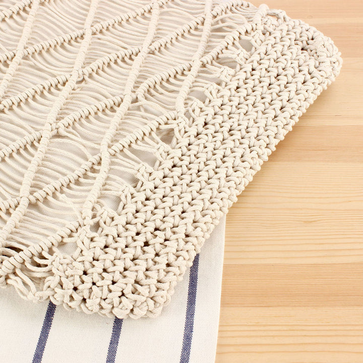 Fashionable Macrame Tote Bag Bowlift