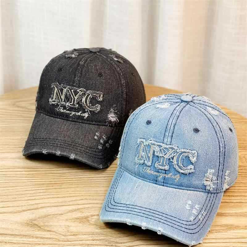 Women's Distressed Fashion Baseball Cap Bowlift