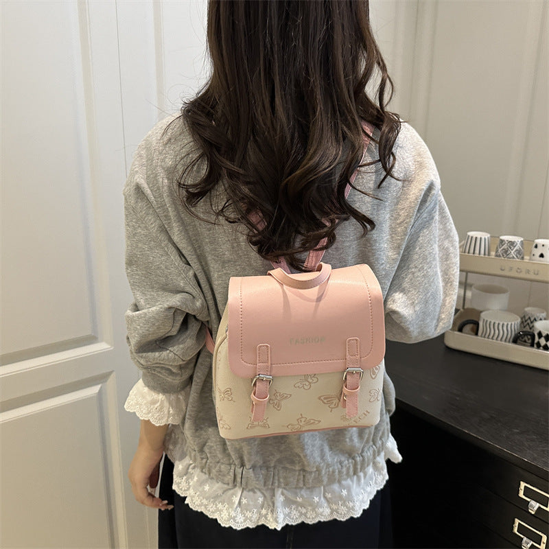 Stylish Butterfly Pattern Mini Backpack Bowlift