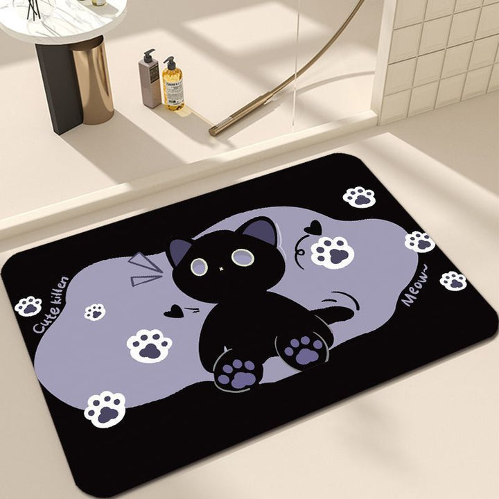 Cute Cat Design Bath Mat Bowlift