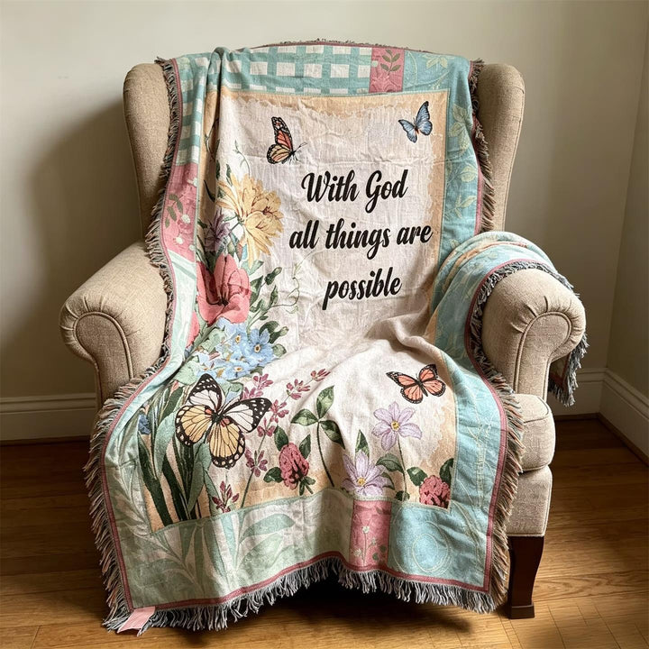 Inspirational Quote Throw Blanket