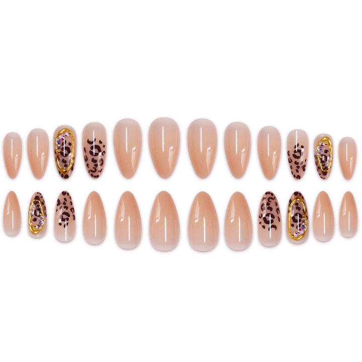 Stiletto Nail Art Extensions with Animal Print Design Bowlift