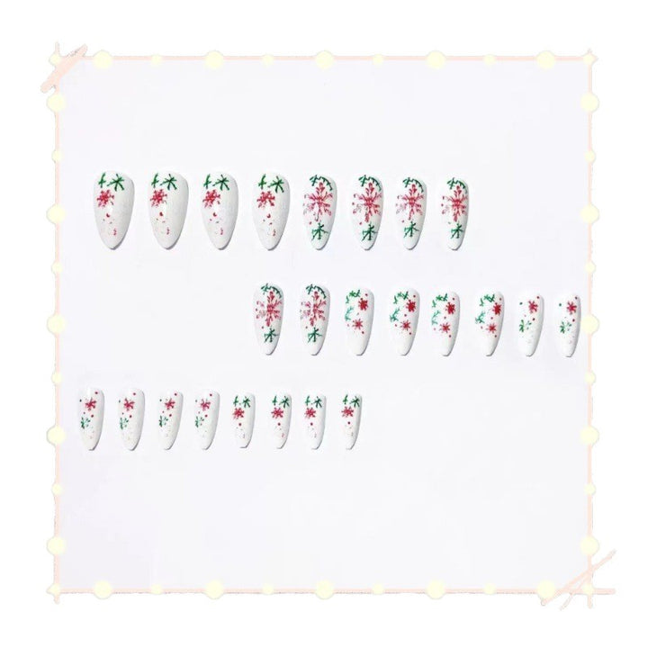 Creative Nail Art with Festive Snowflake Design Bowlift