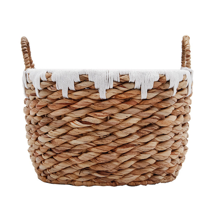 Basket with Macrame Accents