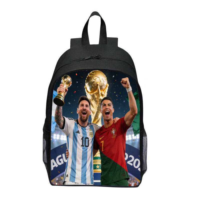 Backpack with Striking Sports Motif Bowlift