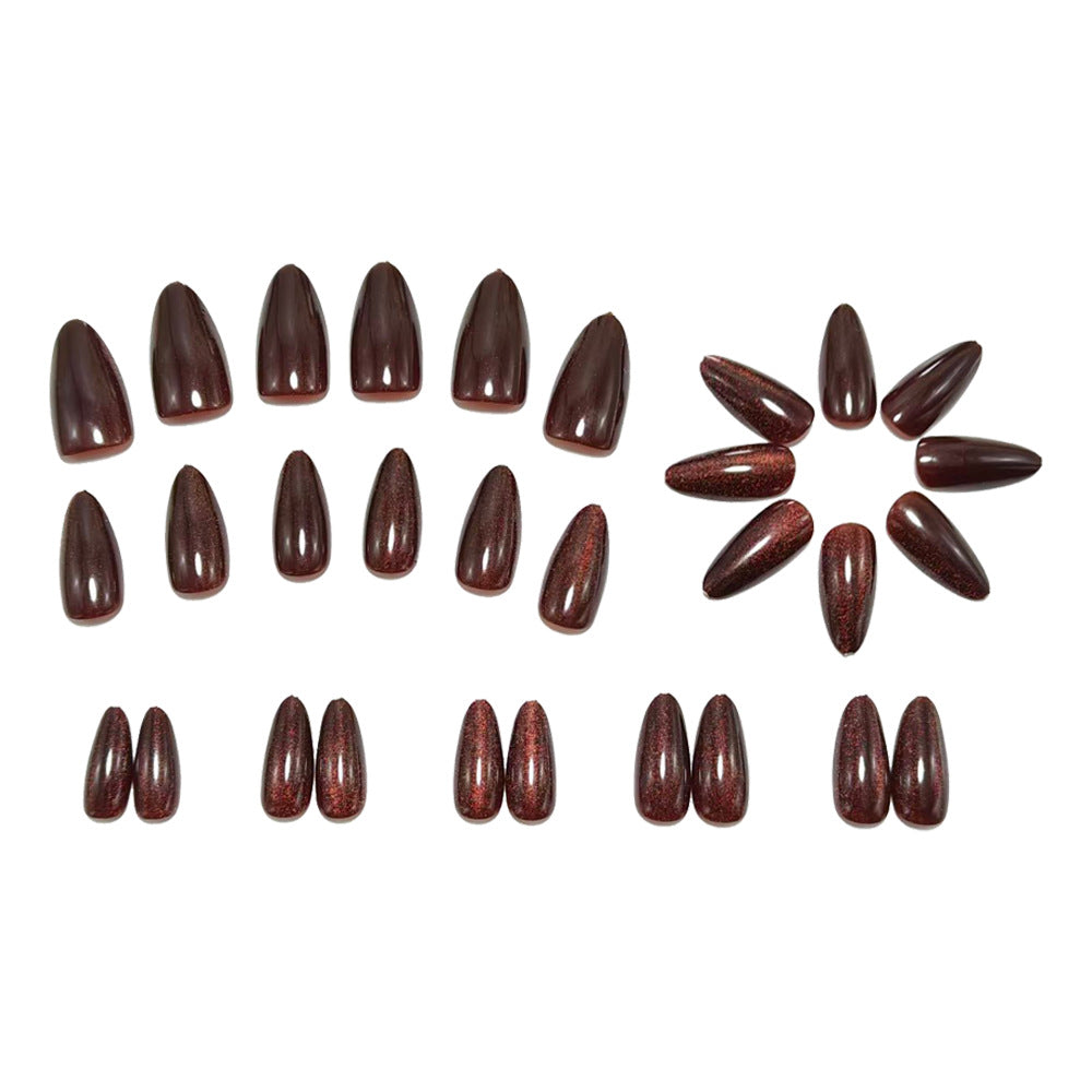 Glamorous artificial nails with elegant glitter finish Bowlift