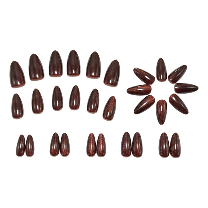 Glamorous artificial nails with elegant glitter finish Bowlift
