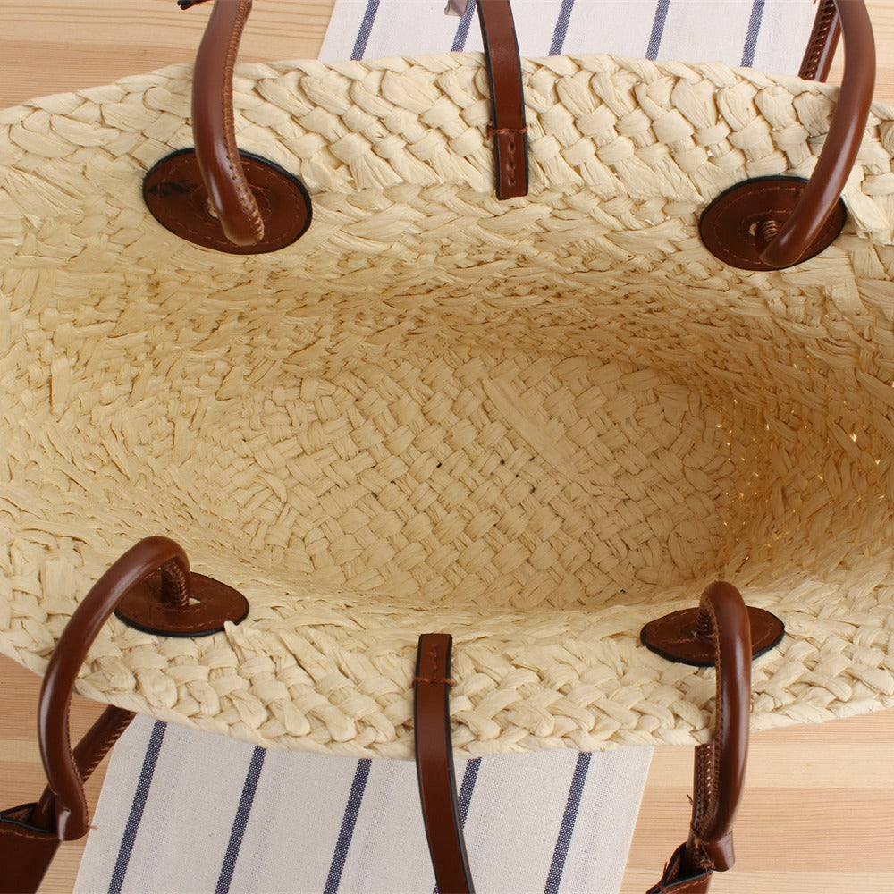 Beach bag with elegant leather straps Bowlift