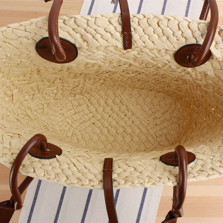 Beach bag with elegant leather straps Bowlift