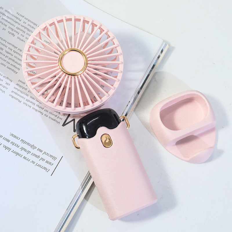 Women's Portable Mini Fan with Ergonomic Handle Design and Adjustable Tilt Bowlift