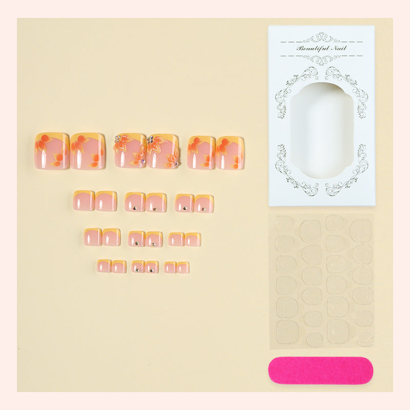 Floral Design Press-On Nail Art Set Bowlift