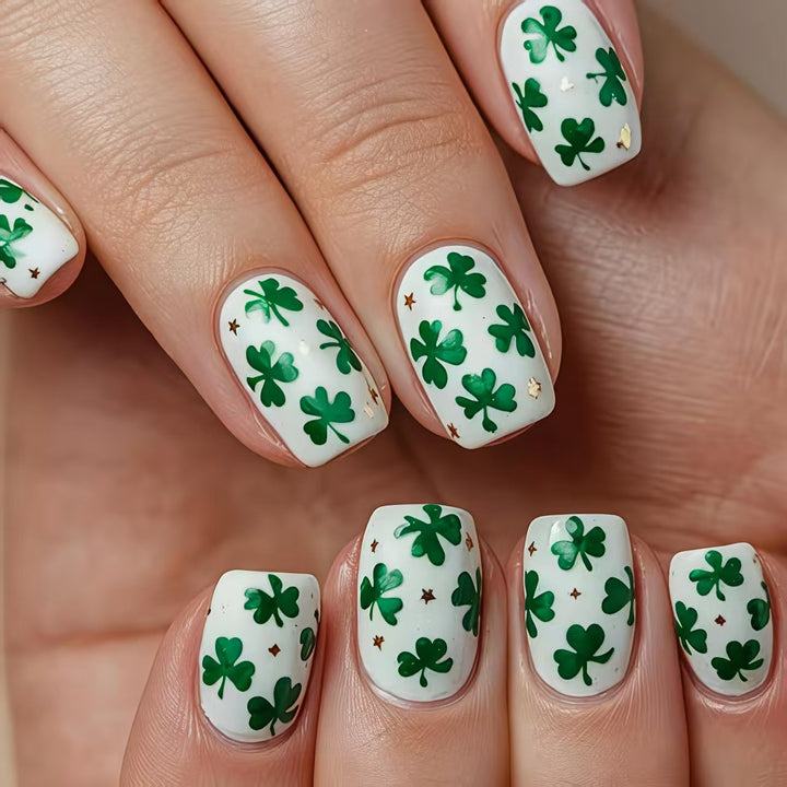 St. Patrick's Day Shamrock Nail Art Bowlift