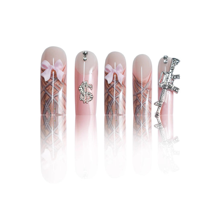 Glamorous 3D Decorative Nail Art Extensions Bowlift