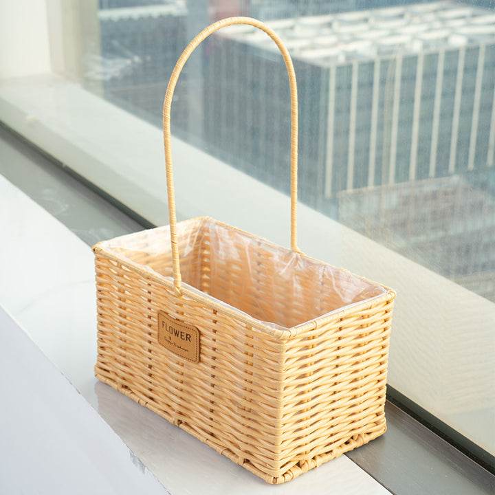 Decorative Wicker Storage Basket Bowlift