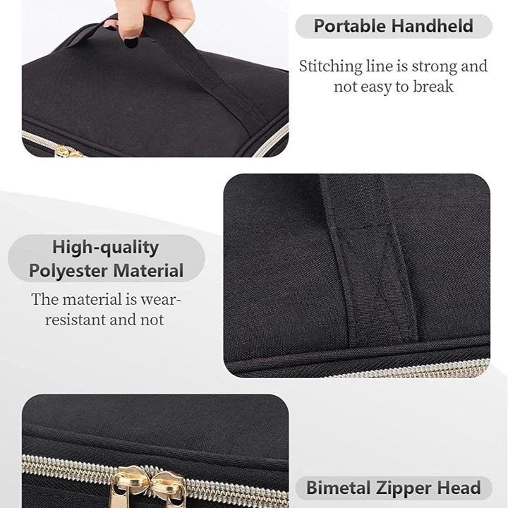 Luxury Double-Deck Nail & Cosmetic Organizer with Removable Silicone Bottle Grid Bowlift