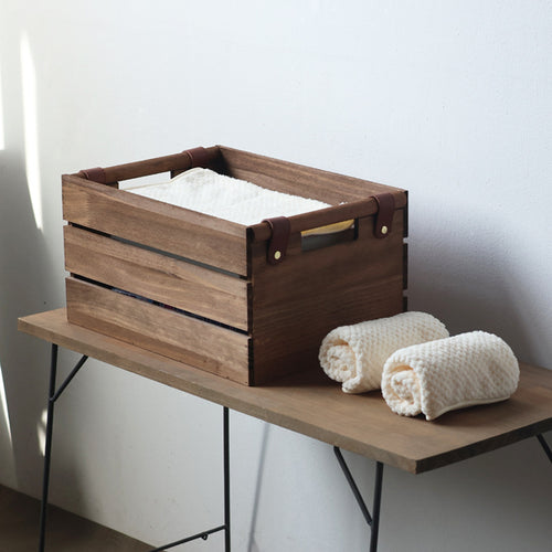 Elegant storage basket made of solid wood Bowlift