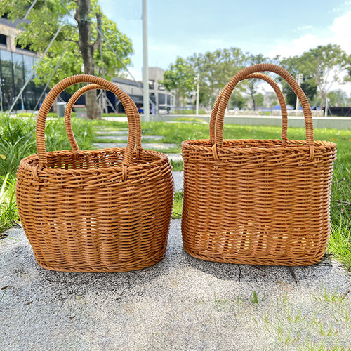 Ladies Handcrafted Basket with Sturdy Handles Bowlift