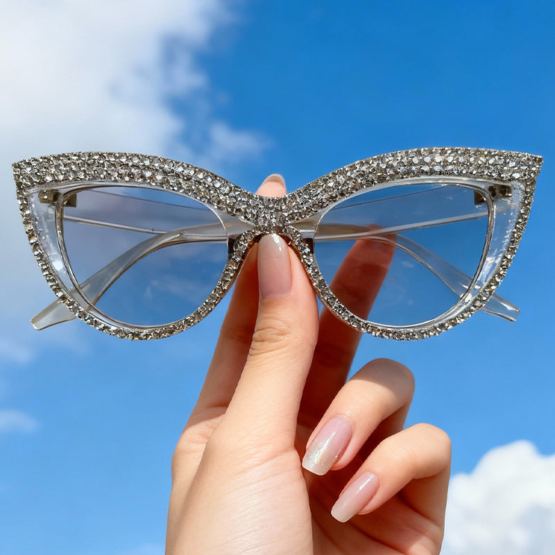 Rhinestone-Embellished Cat-Eye Eyewear Bowlift