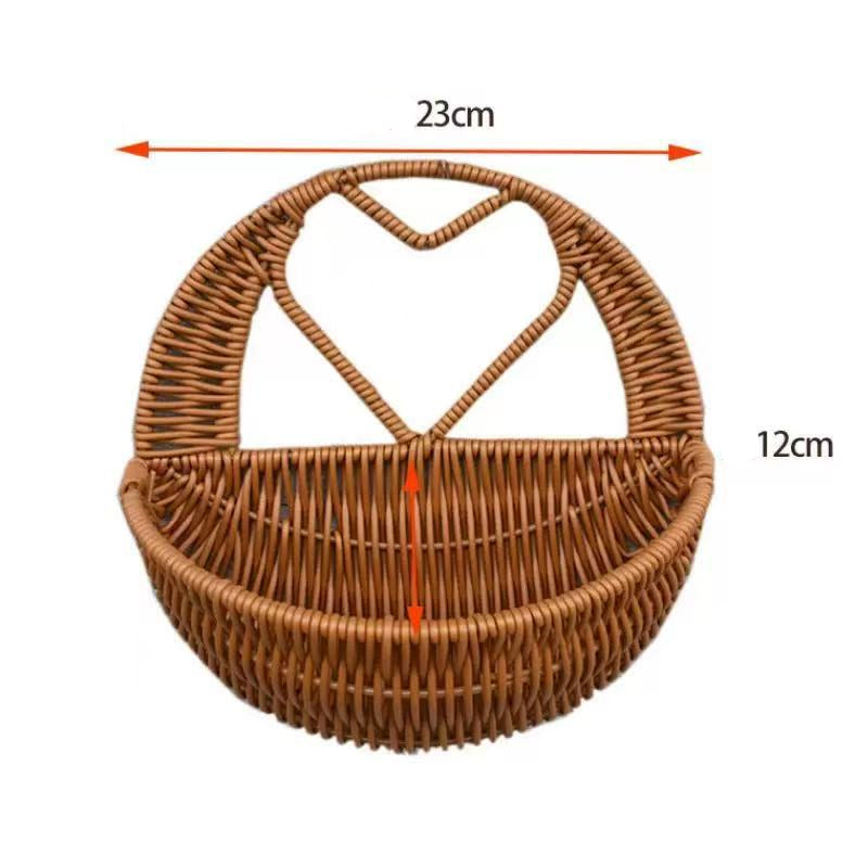 Heart-Shaped Woven Storage Basket Bowlift